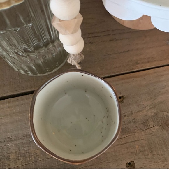 Vintage Japan Pentagon Oriental Tea cup bowl 1970s Asian Porcelain Brush pot - Picture 4 of 5